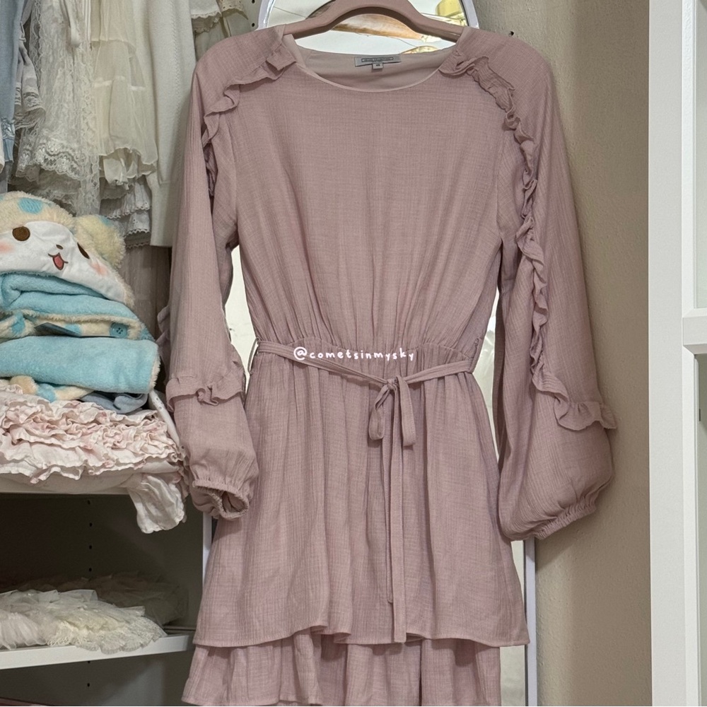 Blair Linen Ruffle Blush Top
